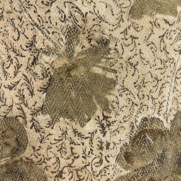 Chico's Tunic Top Size 1 (8) Gold Glam Kanya 100% Silk - Picture 5 of 13